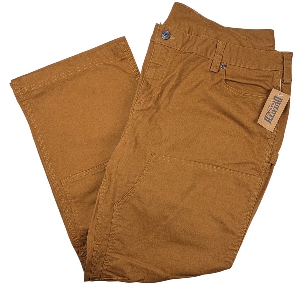 Duluth Trading Co Fire Hose Boot Cut Work Pants 20x29 Bourbon Brown